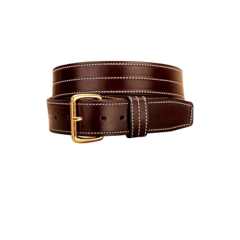 NEW TORY LEATHER men's triple stitched belt in havana